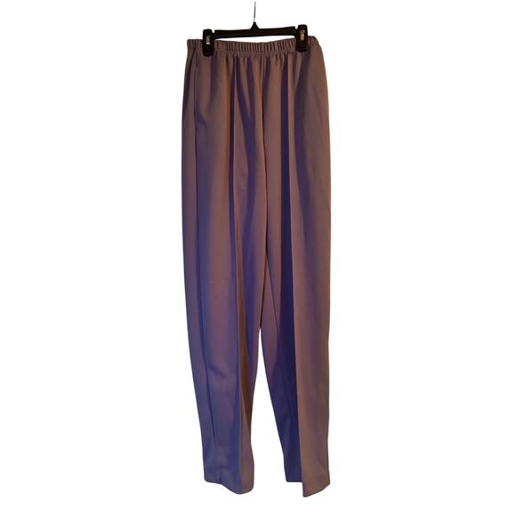 Vintage Blair Womens Polyester Pants Sewn in Front Pleat Slit Pockets Purple 10T - Picture 1 of 5
